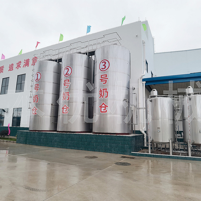 Zewnętrzne zbiorniki ze stali nierdzewnej Silos do przechowywania mleka 10000 galonów